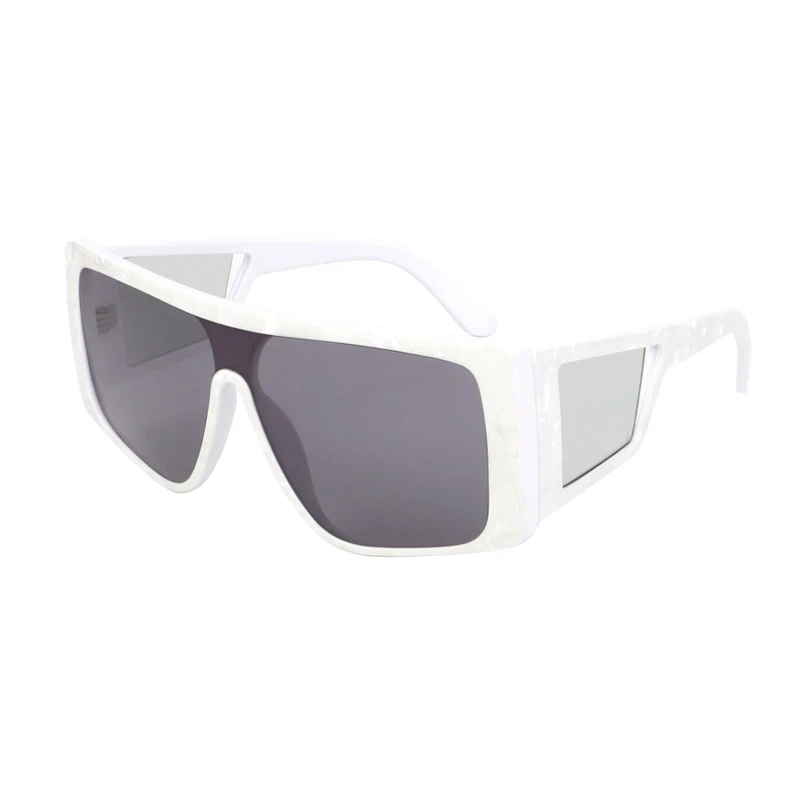 6 Oversize unilens wind proof cutout design trendy sunglasses for Men Women