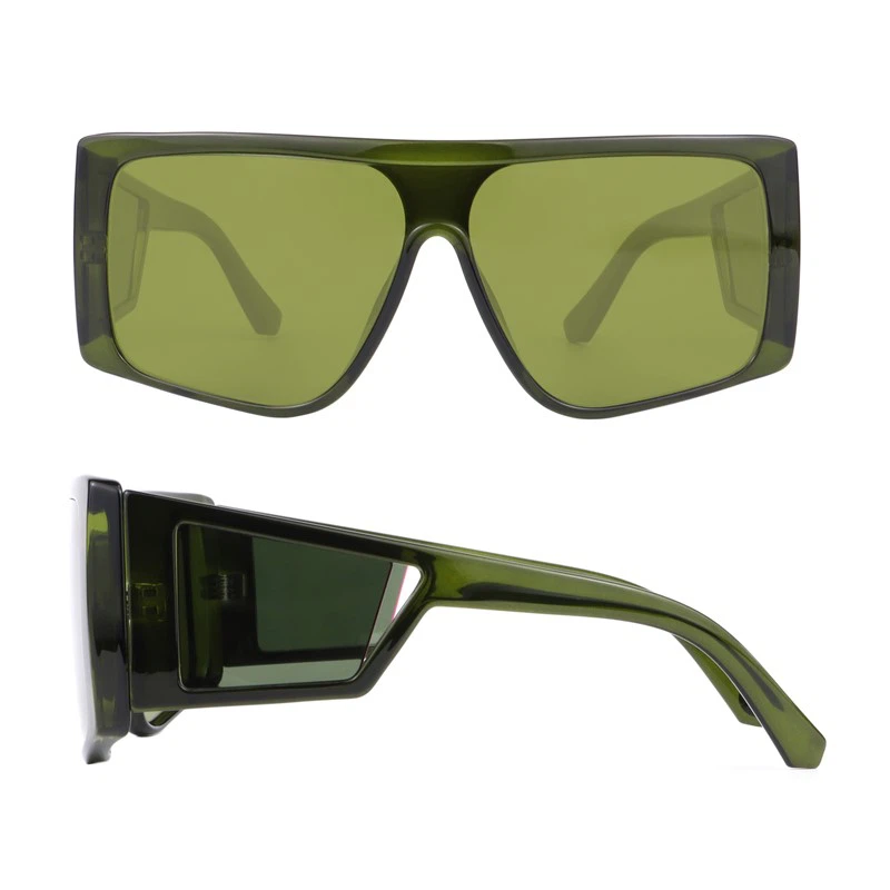 1 Oversize unilens wind proof cutout design trendy sunglasses for Men Women